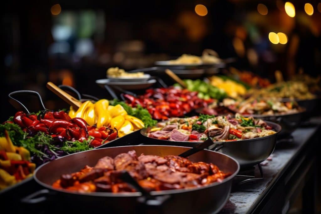 Catering Buffet Food in Restaurant