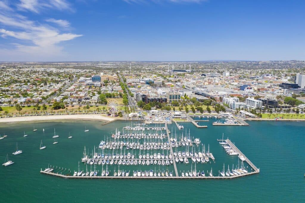 Aerial Photo of Geelong in Victoria