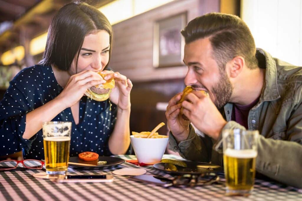 Couple Eating in Central Geelong 